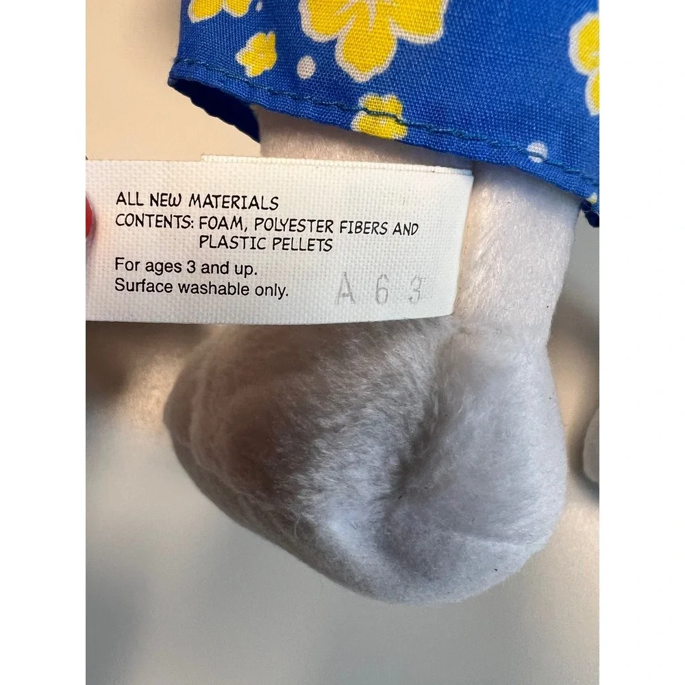 Peanuts Snoopy Plush Toy Blue Floral Boxer Shorts Met Life‎ Stuffed Animal - Picture 7 of 12